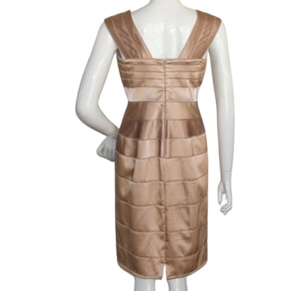 ADRIANNA PAPELL Dress Set, 6, Golden Bronze, Bolero Jacket, 2 piece, Evening - Picture 6 of 14